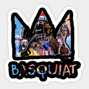 king basquiat crown Sticker